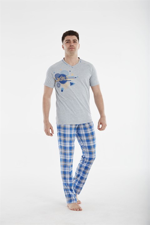 Erkek Modal 2'li Pijama Takımı - 10411