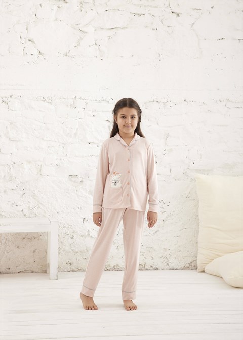 Kız Çocuk Termalı Pijama Takımı - 10600
