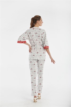Kadın Penye 3'lü Pijama Takımı - 25015