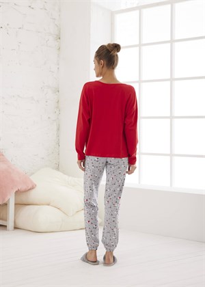 Kadın Penye Pijama Takımı  - 10572