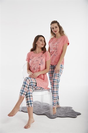 Kadın Penye Taytlı Pijama  - 14034