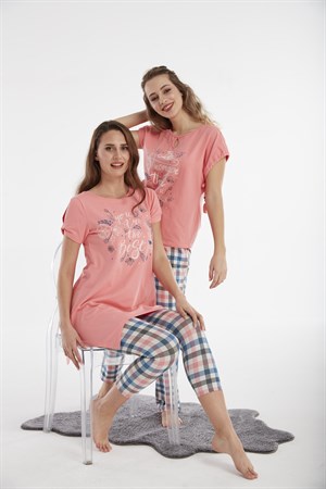 Kadın Penye Taytlı Pijama  - 14034